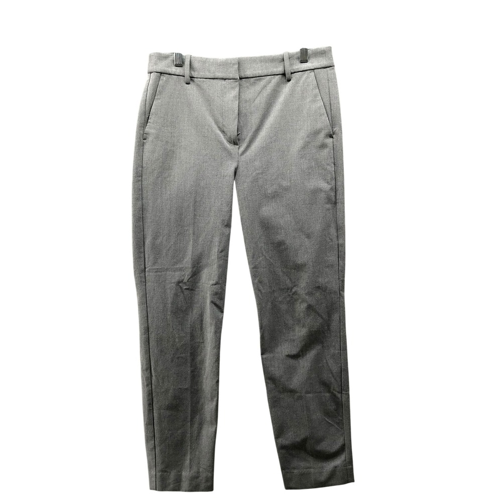 J.Crew Ruby Crop‎ Pant Womens 4 Gray High Rise Slim Fit Stretch Career Office